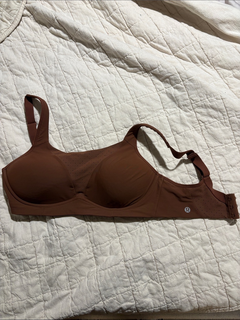 lululemon athletica Brown Supportive Sports Bra with Perforated Detail
